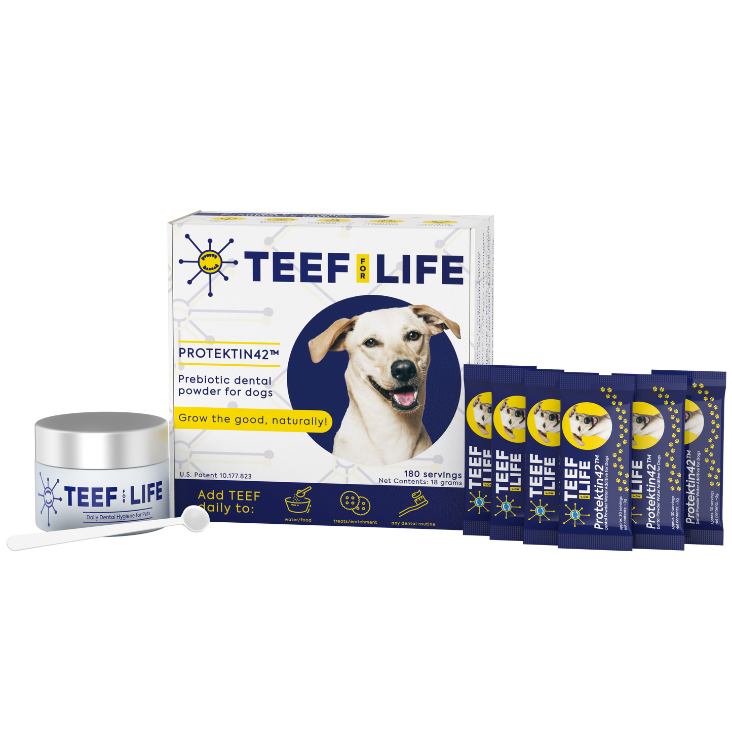 TEEF for Life - Protektin42™ - Kit: Prebiotic Dental Powder for Dogs