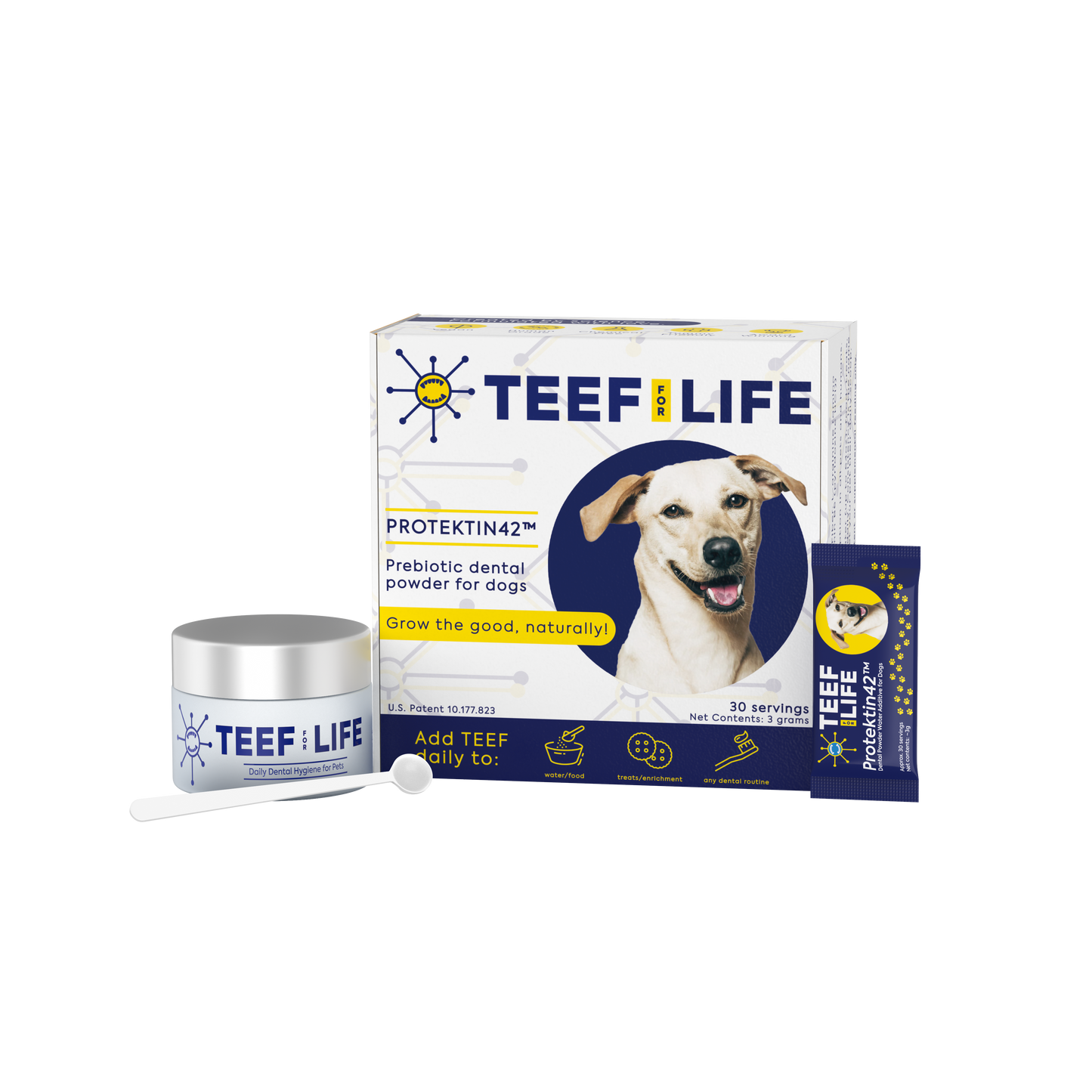 TEEF for Life - Protektin42™ - Kit: Prebiotic Dental Powder for Dogs