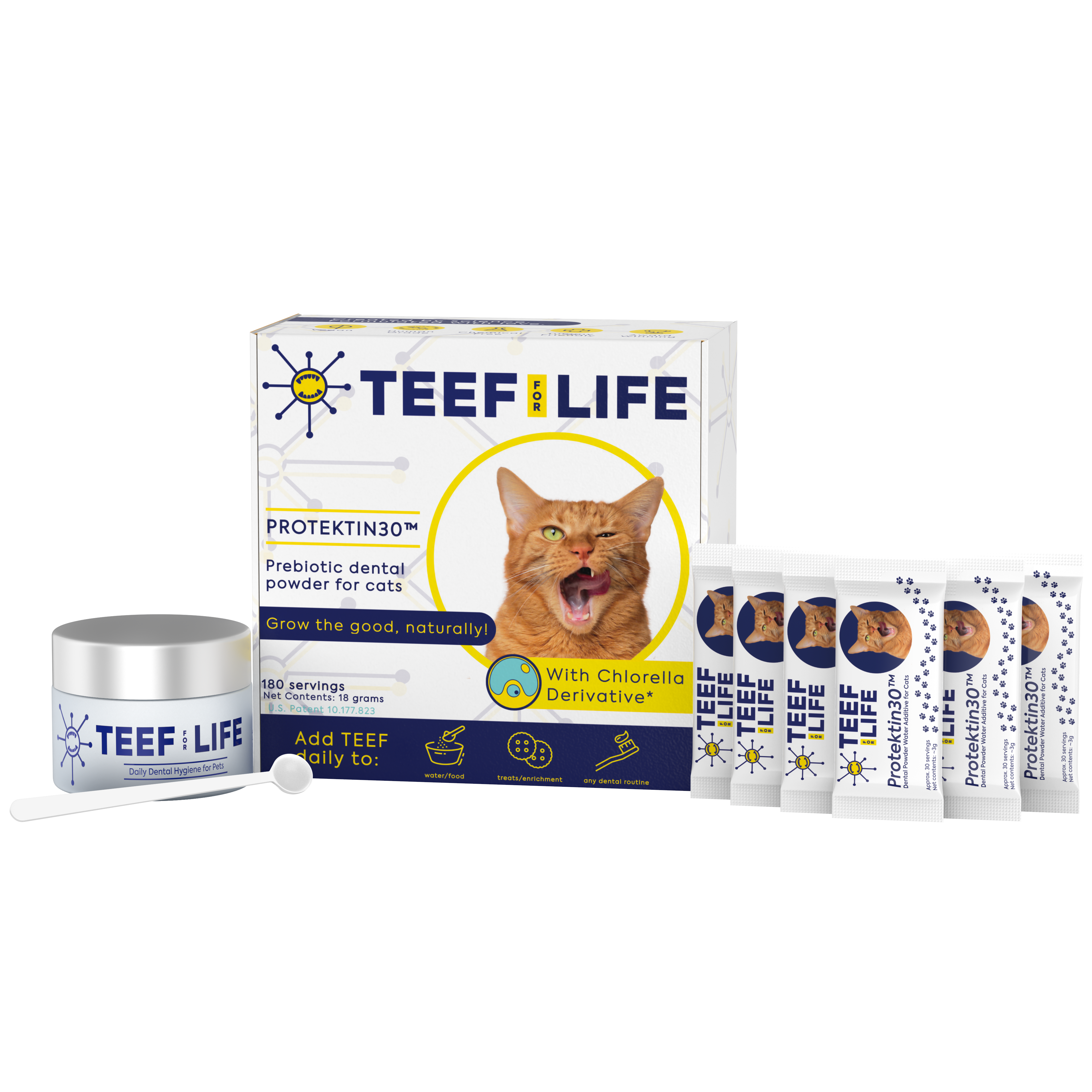 TEEF for Life - Protektin30™ - Kit: Prebiotic Dental Powder for Cats