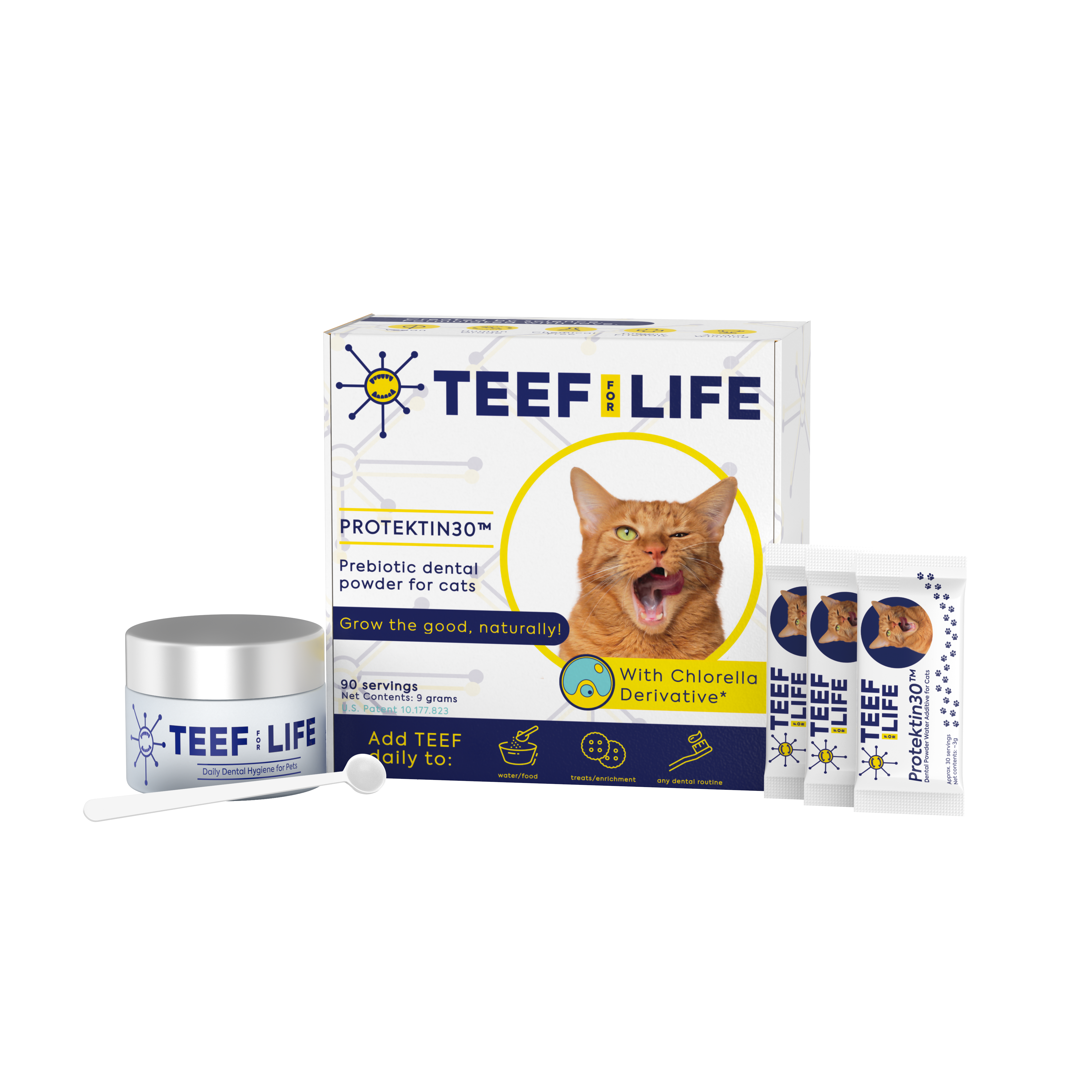 TEEF for Life - Protektin30™ - Kit: Prebiotic Dental Powder for Cats