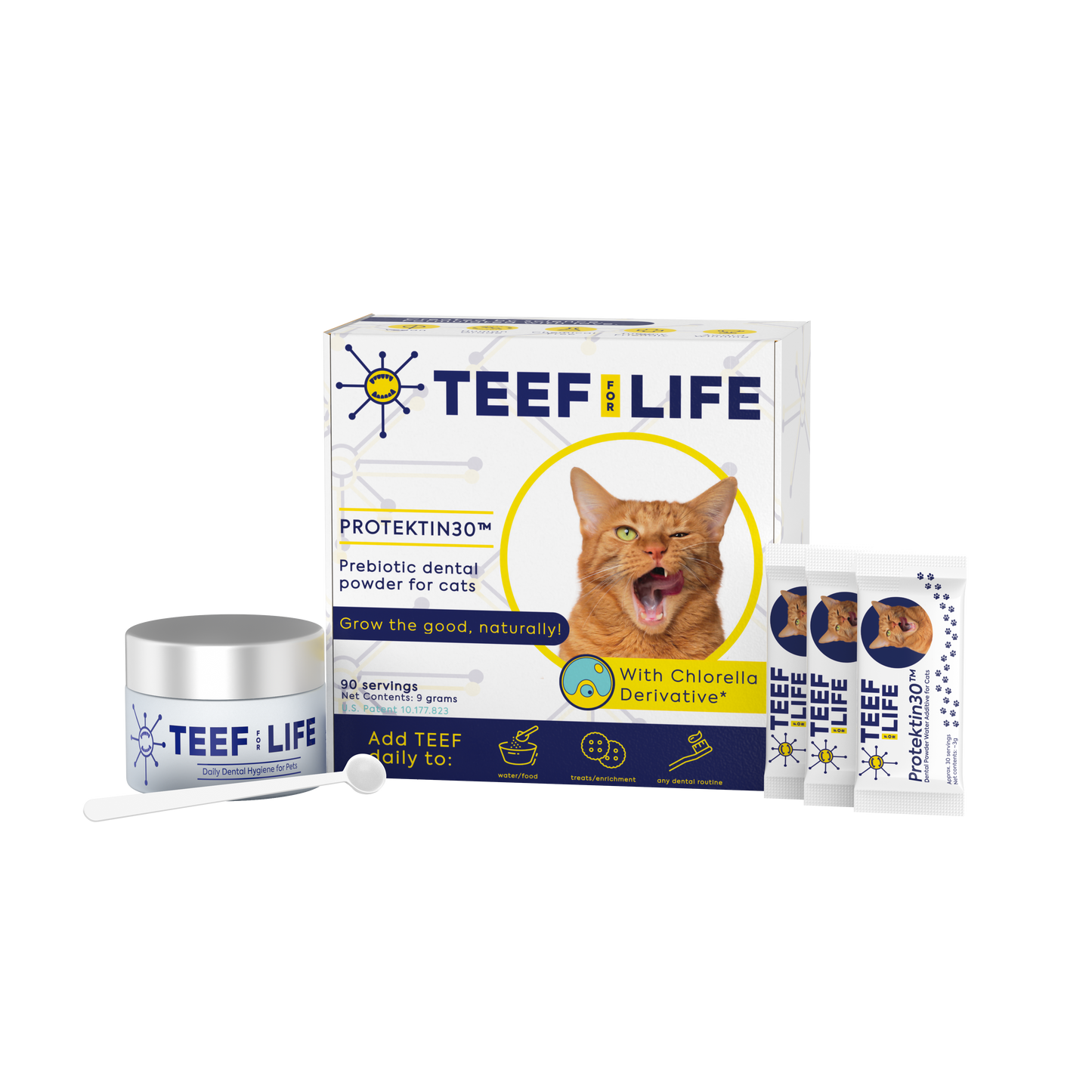 TEEF for Life - Protektin30™ - Kit: Prebiotic Dental Powder for Cats