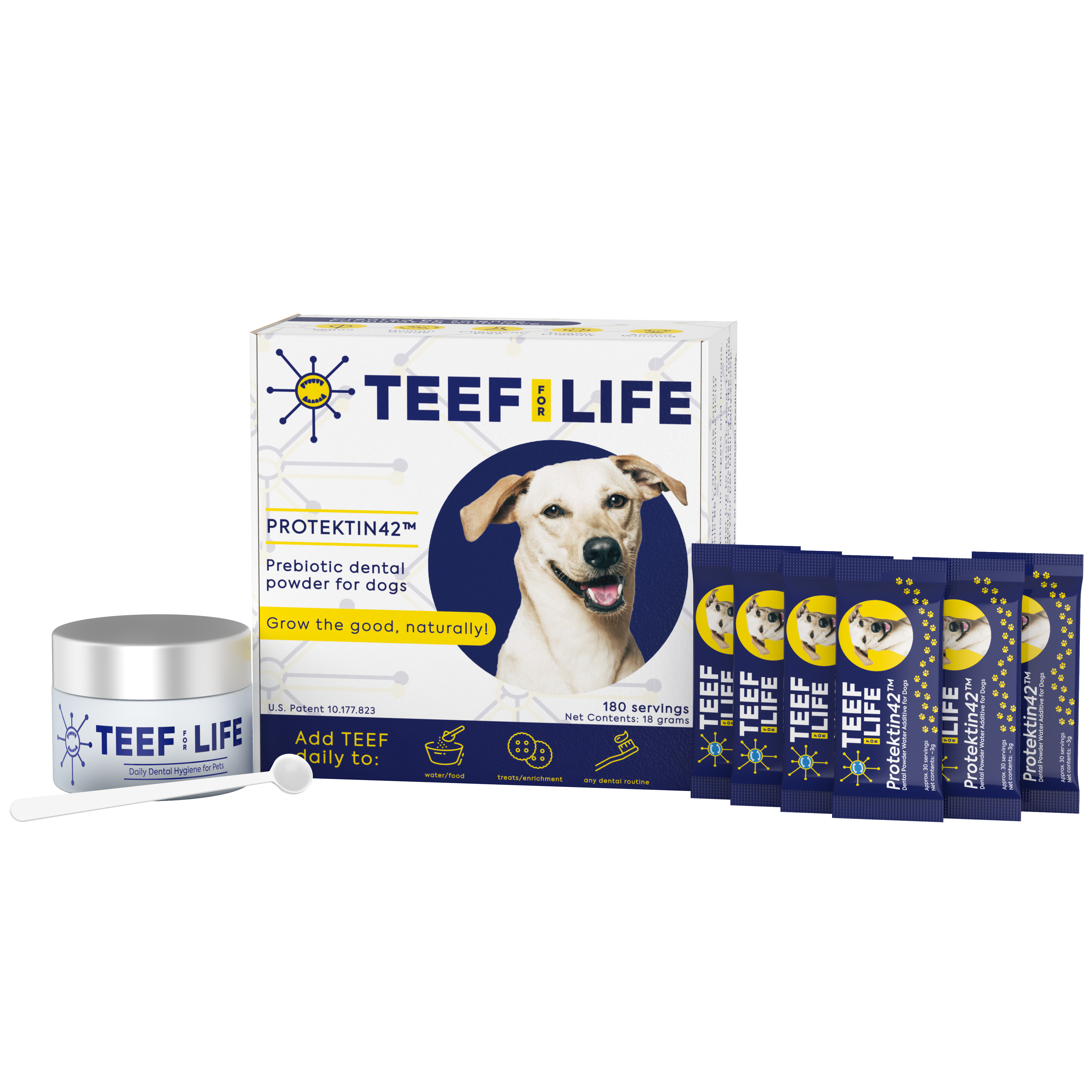 TEEF for Life - Protektin42™ - Kit: Prebiotic Dental Powder for Dogs