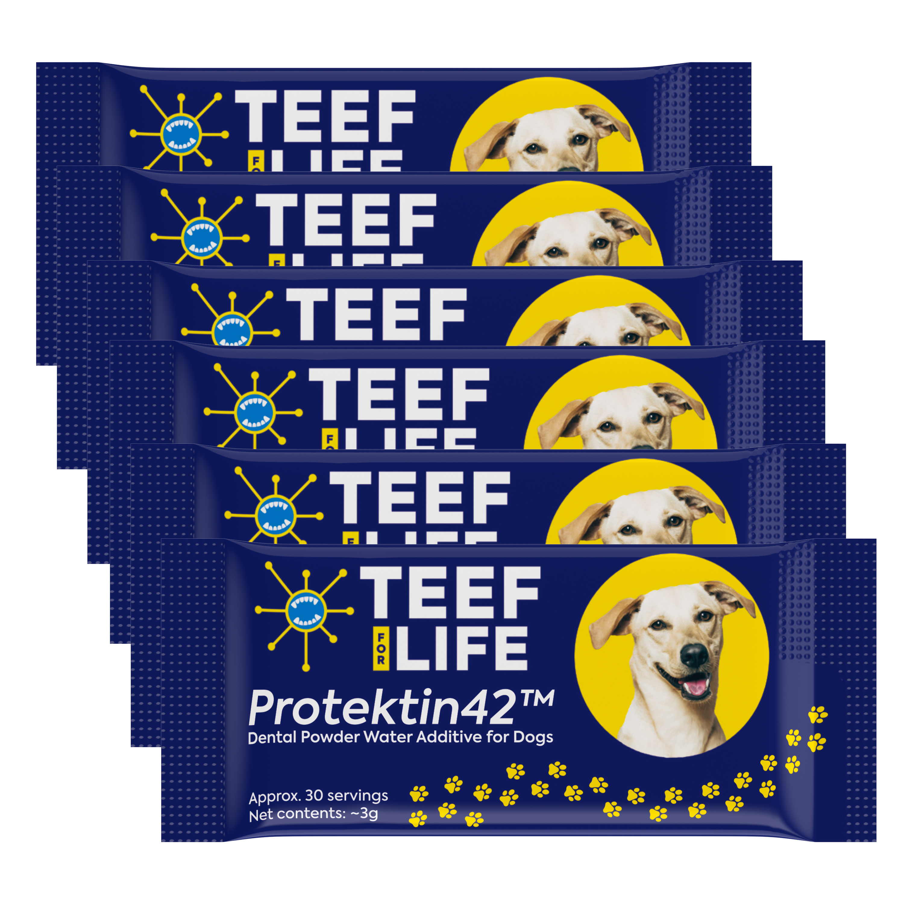 Refill Powder Packet: TEEF for Life - Protektin42™ Prebiotic Dental Powder for Dogs