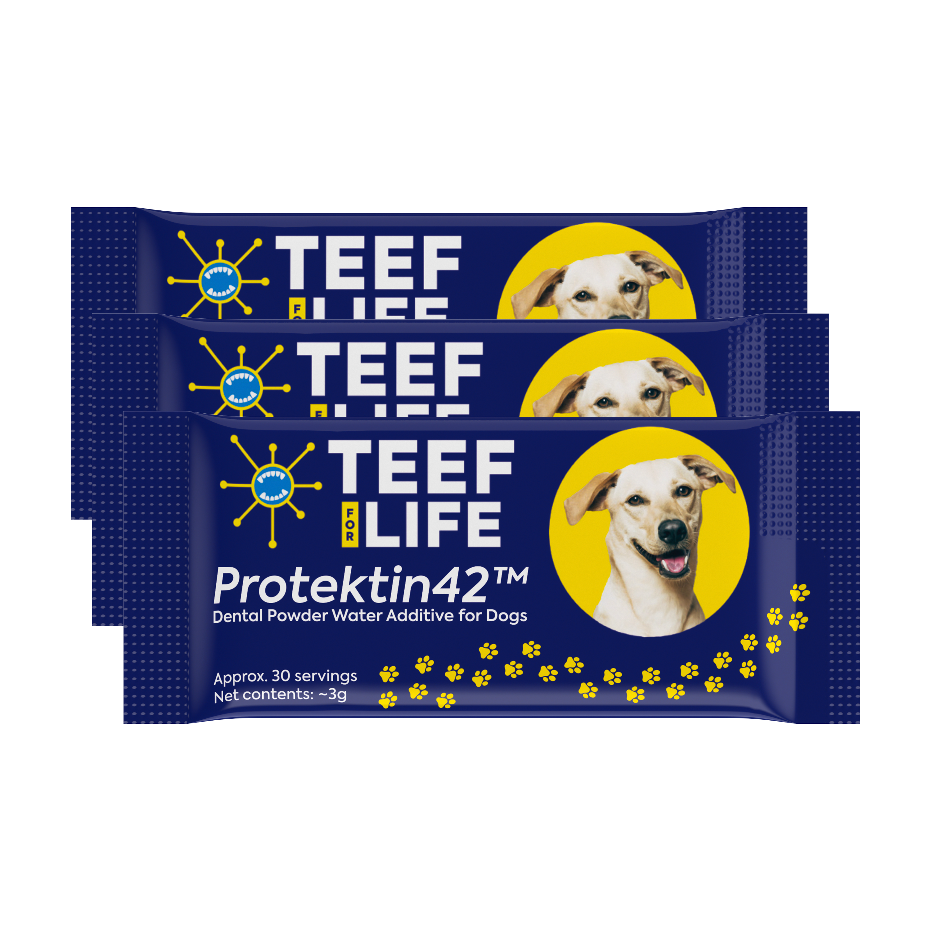Refill Powder Packet: TEEF for Life - Protektin42™ Prebiotic Dental Powder for Dogs